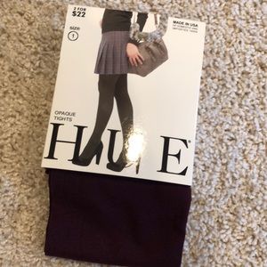 Brand new deep burgundy Opaque tights by hue